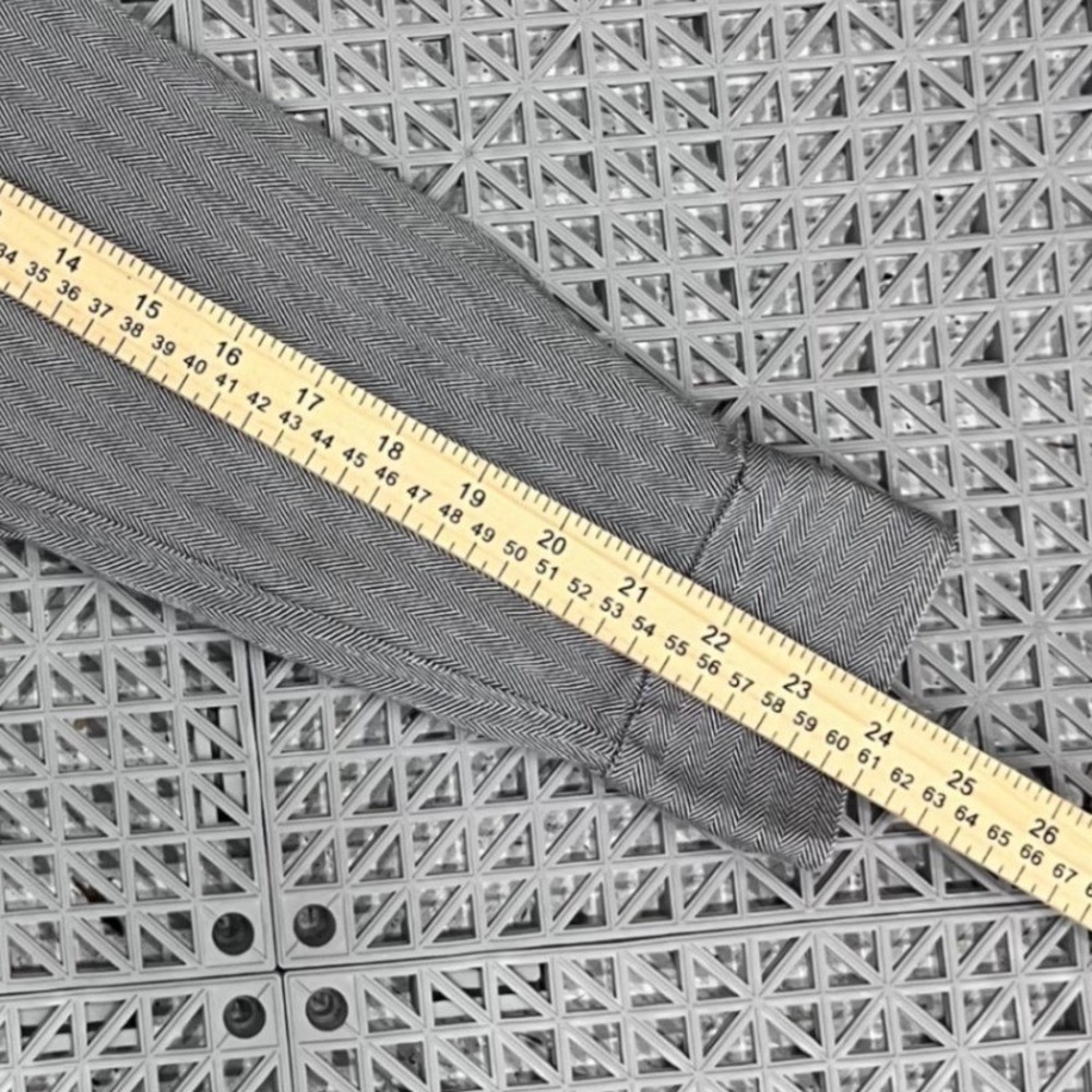 Austin Reed Button Down Shirt Medium Gray‎ Herringbone 80s 2-Ply Bespoke Fit - Picture 12 of 12